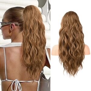 22” Long Curly Ponytail Extension • Dirty Blonde • Drawstring‎ • New
